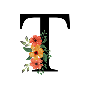 Floral Letter Alphabet png