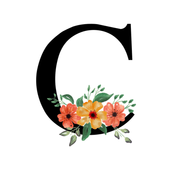 Floral Letter Alphabet png