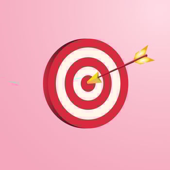 Red Arrow right on target vector