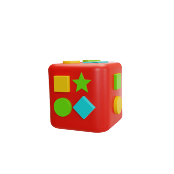 shape toys illustration 3d png