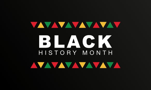 February is National Black History Month. Holiday concept. Template for background, banner, card, poster with text inscription. Vector EPS10 illustration