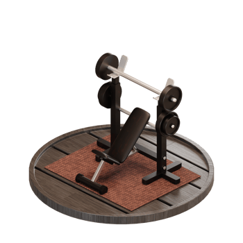 gym equipment illustration 3d png
