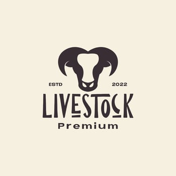 vintage head livestock goats logo design vector graphic symbol icon illustration creative idea