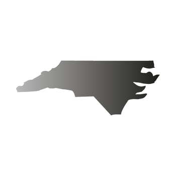 North Carolina map illustrated vector
