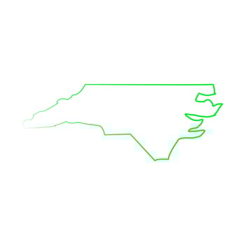 North Carolina map illustrated vector