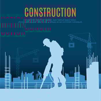 under construction banner vector for designer.
