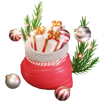 3D illustration, Concept, Bag Gift, Santa Claus, use for web, infographic, print, etc png