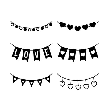 ribbon decorations for party cards vector