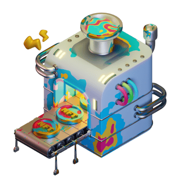 NFT Machine 3d Illustration png
