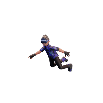 Metaverse Character 3d with virtual reality device, for web, app, infographic, app png