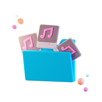Data Files Audio, 3d icon Illustration png