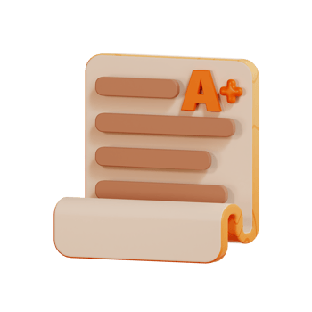 Exam Paper Education and school, icon 3d Illustration png