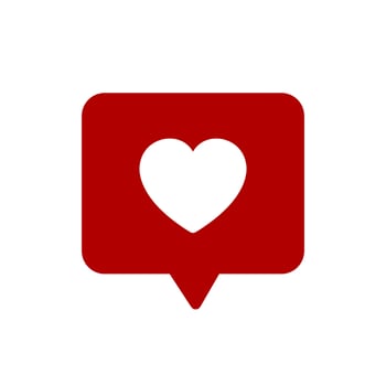 Vector like icon. Social media notification.  Instagram like notification.