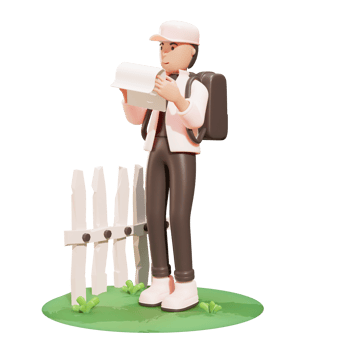 3d Illustration Character, High School Boy png