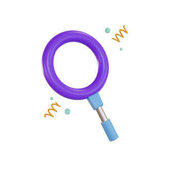 3d Icon Business, magnifying glass png