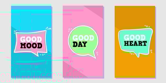 set of quote templates for social network stories. quote with text good mood. background for social media vector