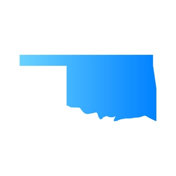 Oklahoma map illustrated vector