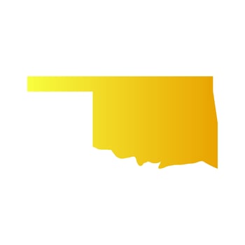Oklahoma map illustrated vector