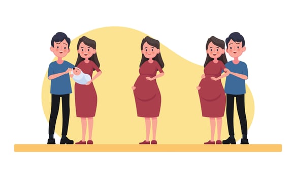 pregnant woman character vector