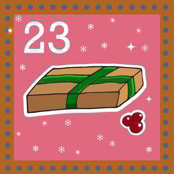 Christmas  advent calendar for kids. Vector Christmas illustration with christmas decorate.