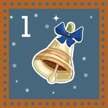 Christmas  advent calendar for kids. Vector Christmas illustration with christmas decorate.