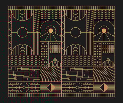 Modern geometric art deco. Vector abstract geometric background. Vector illustration.