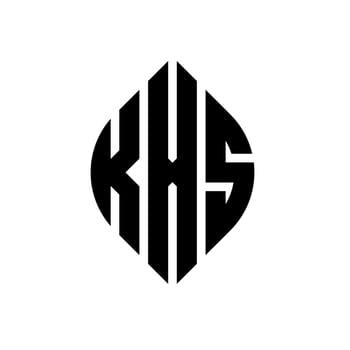 KXS circle letter logo design with circle and ellipse shape. KXS ellipse letters with typographic style. The three initials form a circle logo. KXS Circle Emblem Abstract Monogram Letter Mark Vector. vector