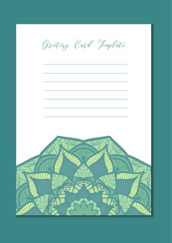 Mandala vintage template card vector