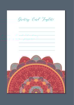 Mandala vintage template card vector