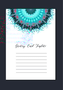 Mandala oriental template card vector