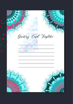 Mandala oriental template card vector