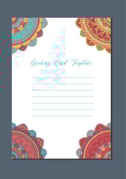 Mandala vintage template card vector