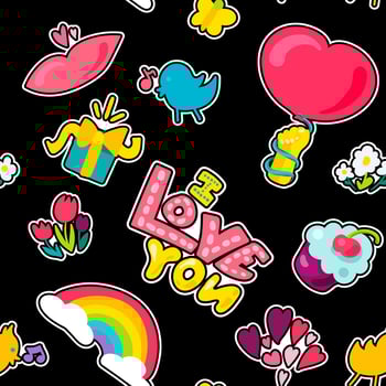 Love seamless pattern vector