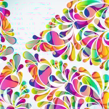 Abstract colorful arc-drop background. Vector. vector