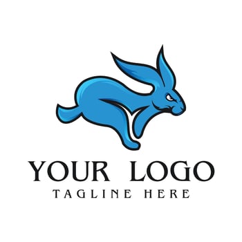 rabbit logo free vector