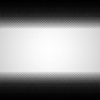Halftone abstract vector black dots design element isolated on a white background.