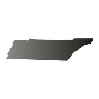 Tennesse map illustrated vector