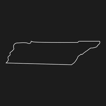 Tennesse map illustrated vector