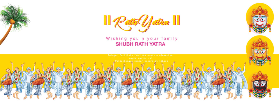 illustration of Lord Jagannath, Balabhadra and Subhadra on annual Rathayatra  temple on chariot with wheel,rath yatra vector