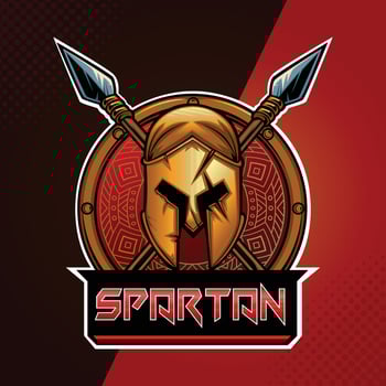 Spartan helmet design vector