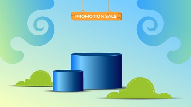 promotion sale empty podium scene vector
