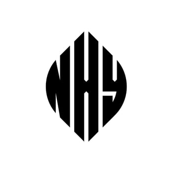 NXY circle letter logo design with circle and ellipse shape. NXY ellipse letters with typographic style. The three initials form a circle logo. NXY Circle Emblem Abstract Monogram Letter Mark Vector. vector