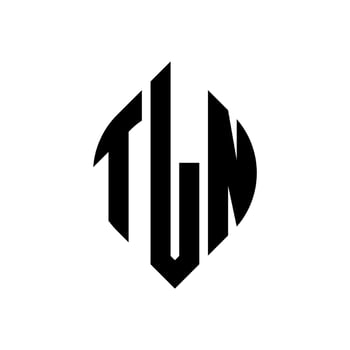 TLN circle letter logo design with circle and ellipse shape. TLN ellipse letters with typographic style. The three initials form a circle logo. TLN Circle Emblem Abstract Monogram Letter Mark Vector. vector