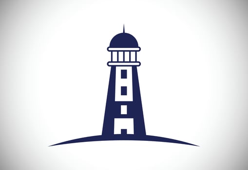 Modern professional lighthouse logo emblem. Harbor logo, Lighthouse Logo design vector