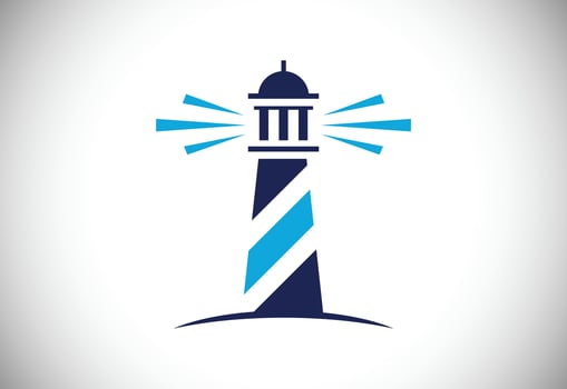 Modern professional lighthouse logo emblem. Harbor logo, Lighthouse Logo design vector