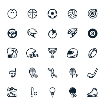 Sports icons with White Background vector