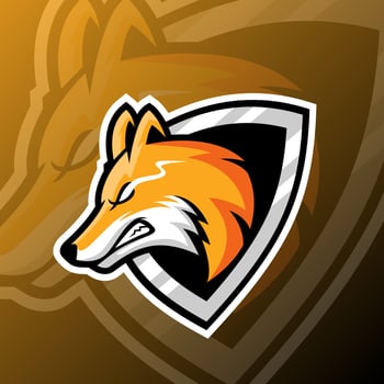 vector graphics illustration of a fox in esport logo style. perfect for game team or product logo
