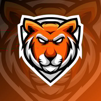 vector graphics illustration of a tiger in esport logo style. perfect for game team or product logo