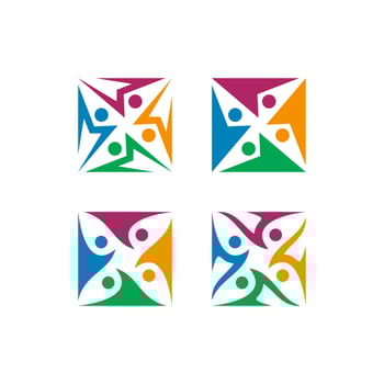 Vector graphic of group logo design template