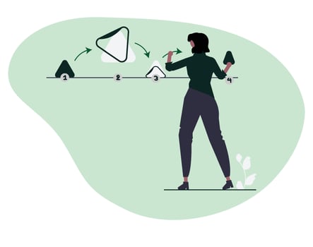 Production Factory With Working Woman Flat vector